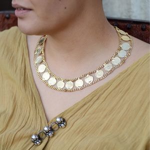 Oaxaca gold statement coin necklace!